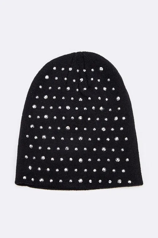 Rhinestone Studs Iconic Beanie