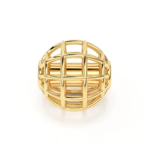 Round Designer Solid Gold 14k 18k Handmade Gold Spacer Bead Jewelry Making Supply 5mm