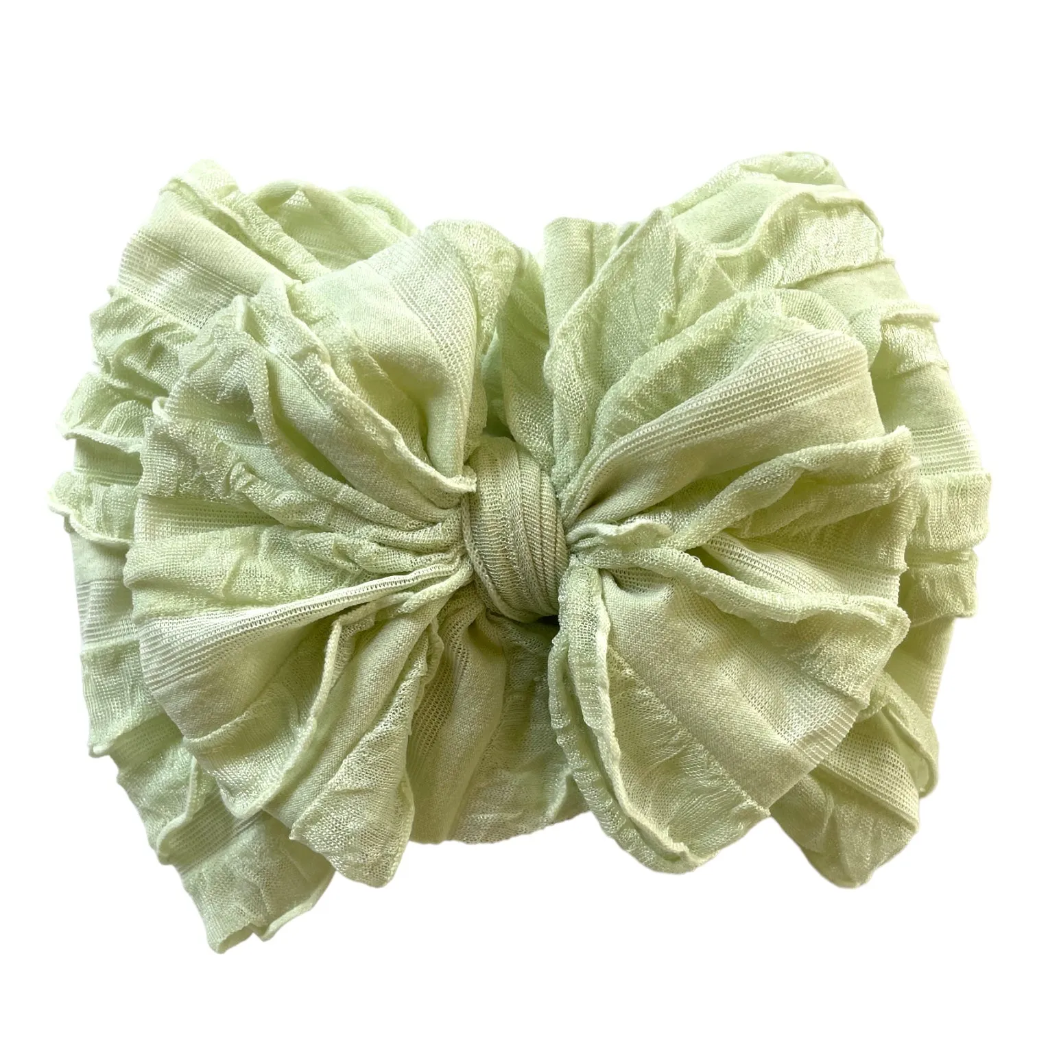 Ruffled Headband- Honeydew