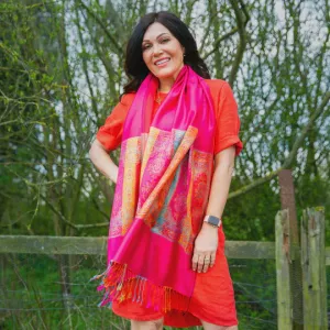 Seville Scarf Fuchsia