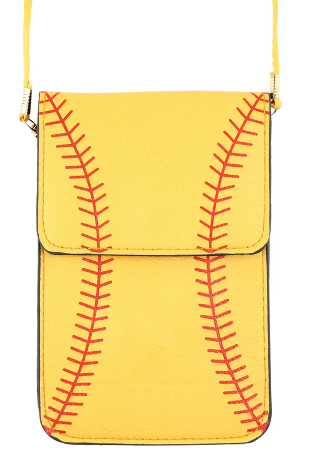 SOFTBALL CELLPHONE CROSSBODY WITH CLEAR WINDOW POUCH