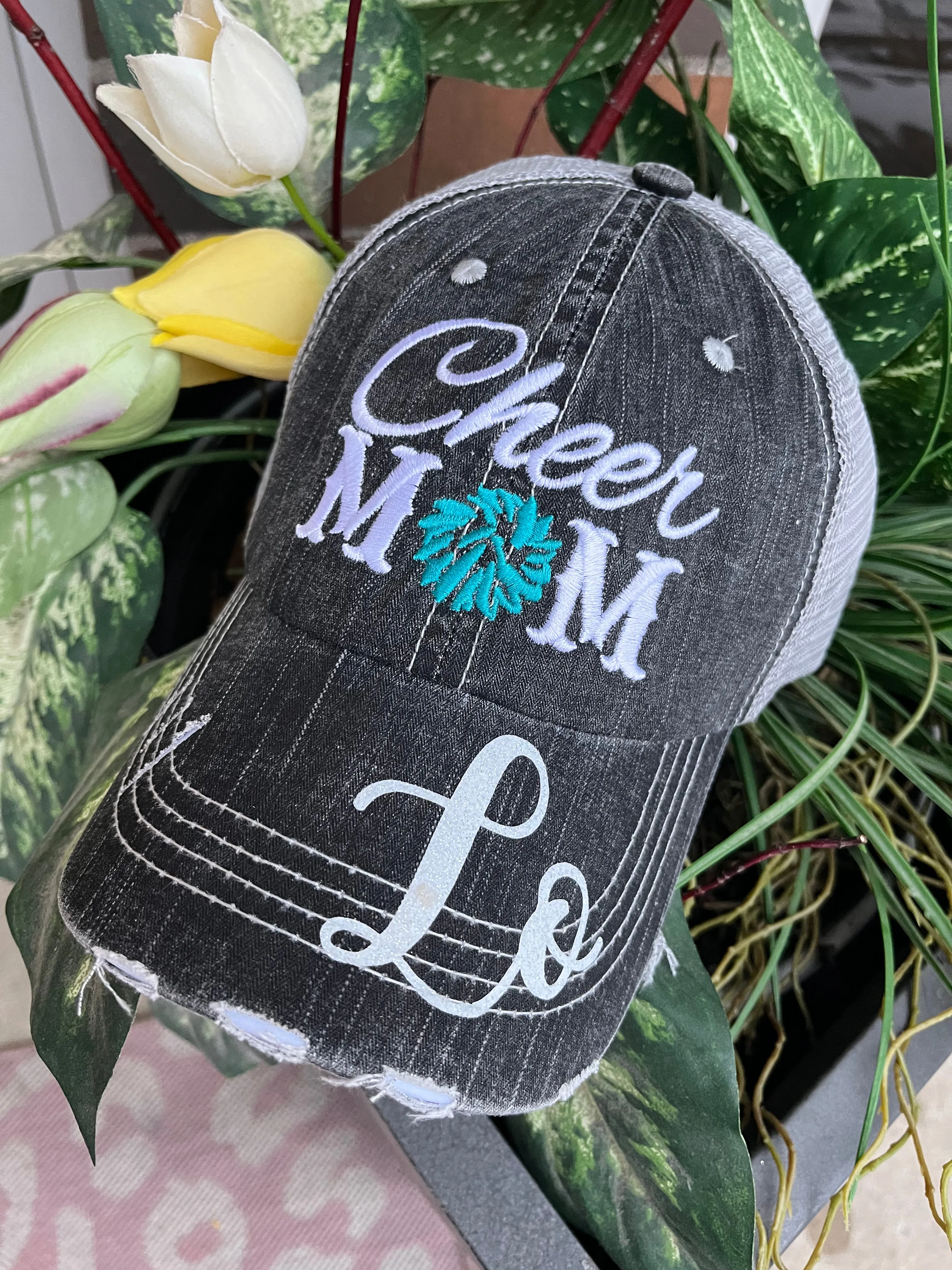 Softball hats Softball mom Softball hair dont care Embroidered gray distressed adjustable trucker caps Personalizable Softball forever