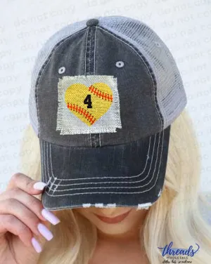 Softball Heart-CUSTOMIZED