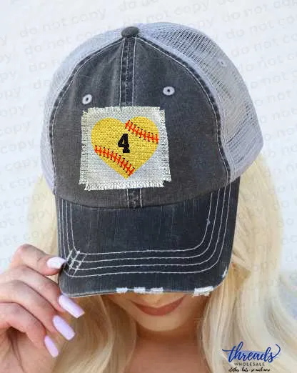 Softball Heart-CUSTOMIZED