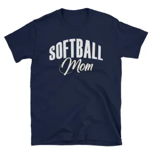 Softball Mom T Shirt Unisex Navy Sporty Softball Mom Gift T Shirt Design Idea