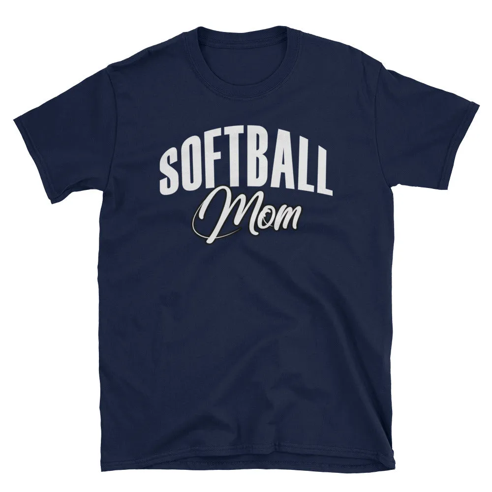 Softball Mom T Shirt Unisex Navy Sporty Softball Mom Gift T Shirt Design Idea