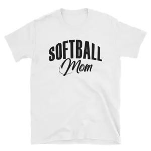 Softball Mom T Shirt Unisex White Sporty Softball Mom Gift T Shirt Design Idea