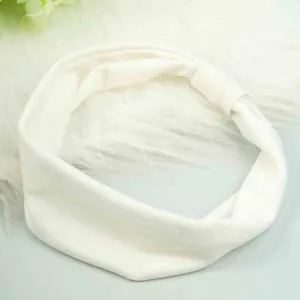 Solid White Knotted Hairband