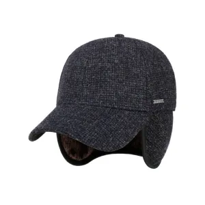 Stetson - Vilson Wool Cap With Ear Flaps - Flexfit - Navy