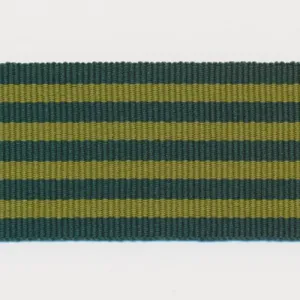 Stripe Grosgrain Ribbon #12 Dark Green & Uguisu