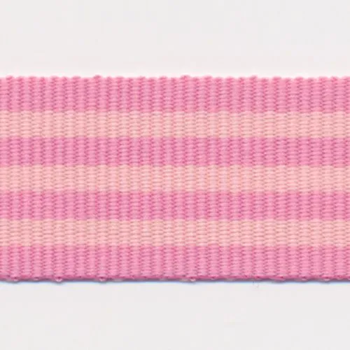 Stripe Grosgrain Ribbon #14 Cherry & Pale Pink