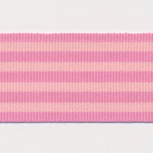 Stripe Grosgrain Ribbon #14 Cherry & Pale Pink