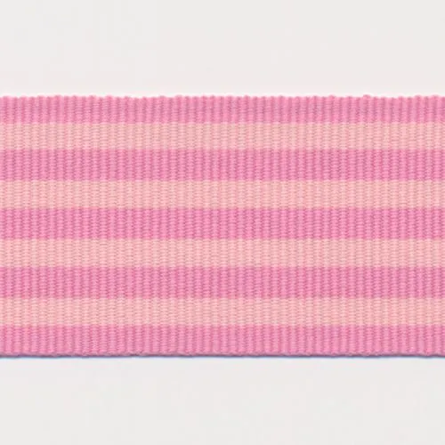 Stripe Grosgrain Ribbon #14 Cherry & Pale Pink