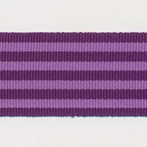 Stripe Grosgrain Ribbon #16 Purple & Lavender