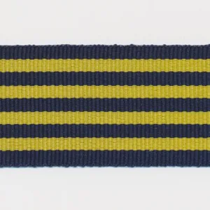 Stripe Grosgrain Ribbon #18 Night Blue & Saffron