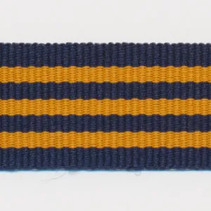 Stripe Grosgrain Ribbon #19 Night Blue & Orange