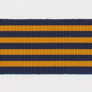 Stripe Grosgrain Ribbon #19 Night Blue & Orange