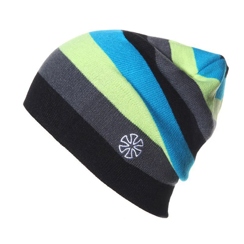 Striped Knitted Ski Beanies