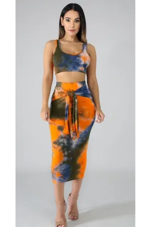 Tie Dye Skirt Set