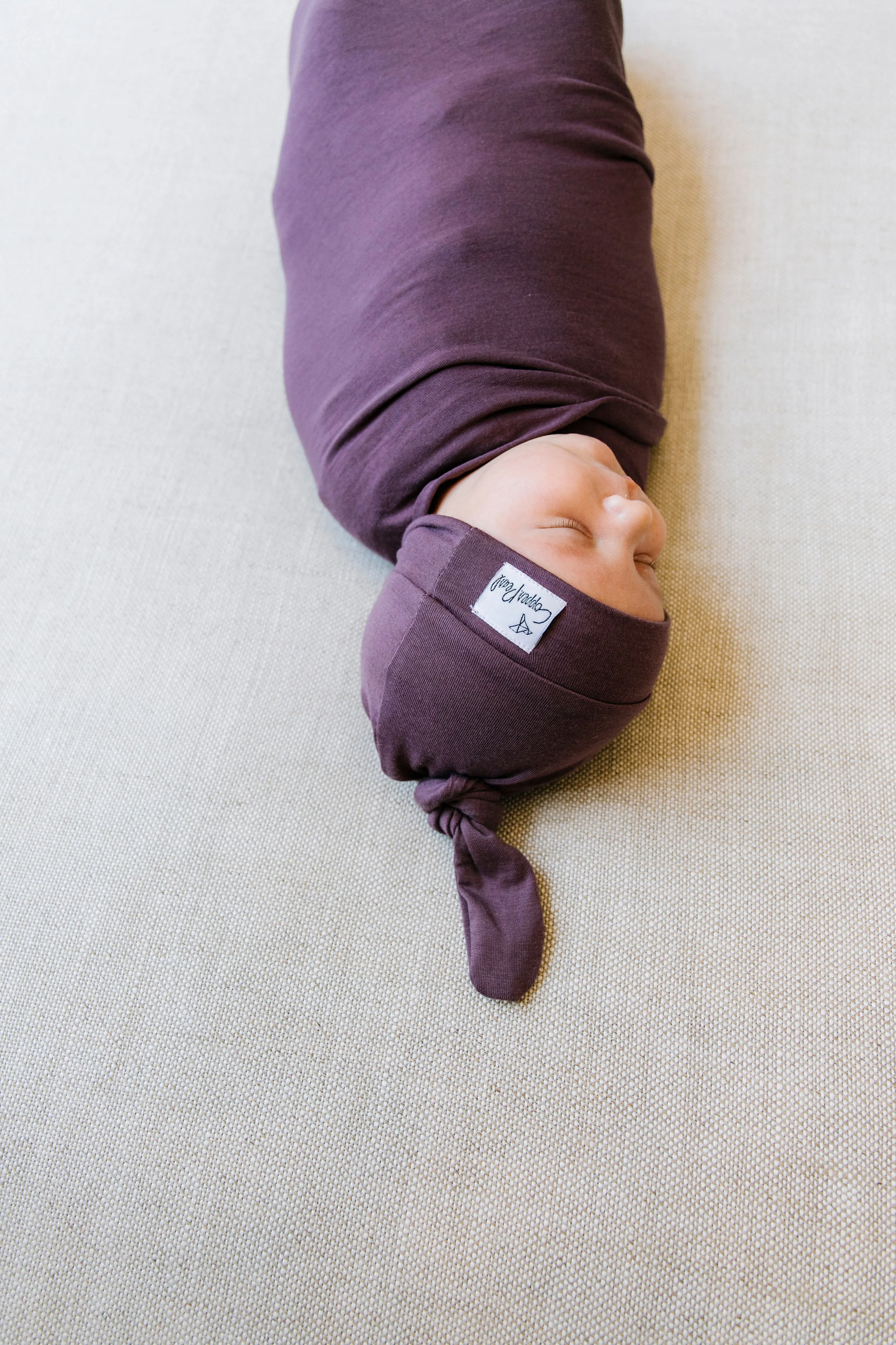 Top Knot Hat - Plum