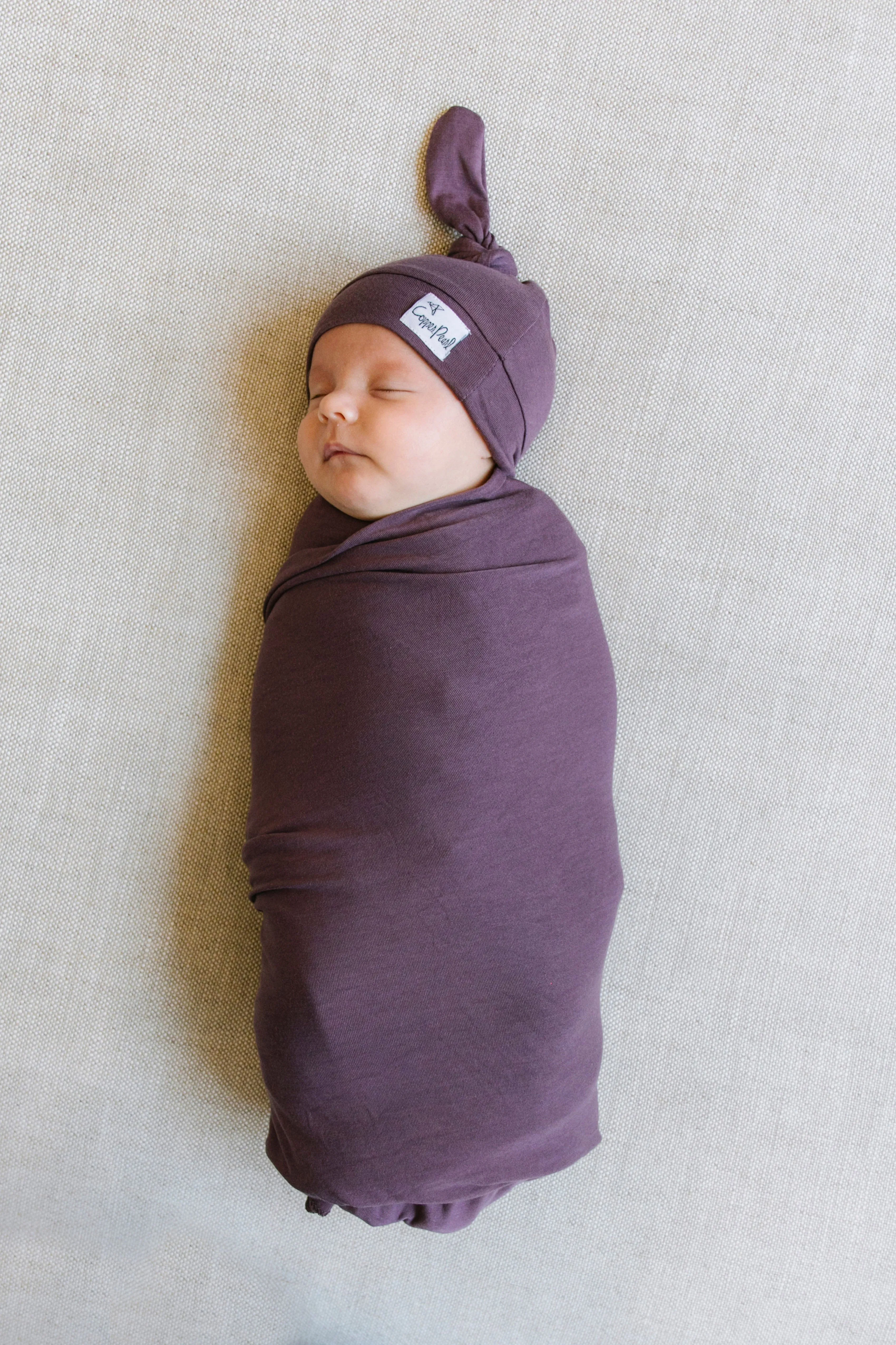 Top Knot Hat - Plum