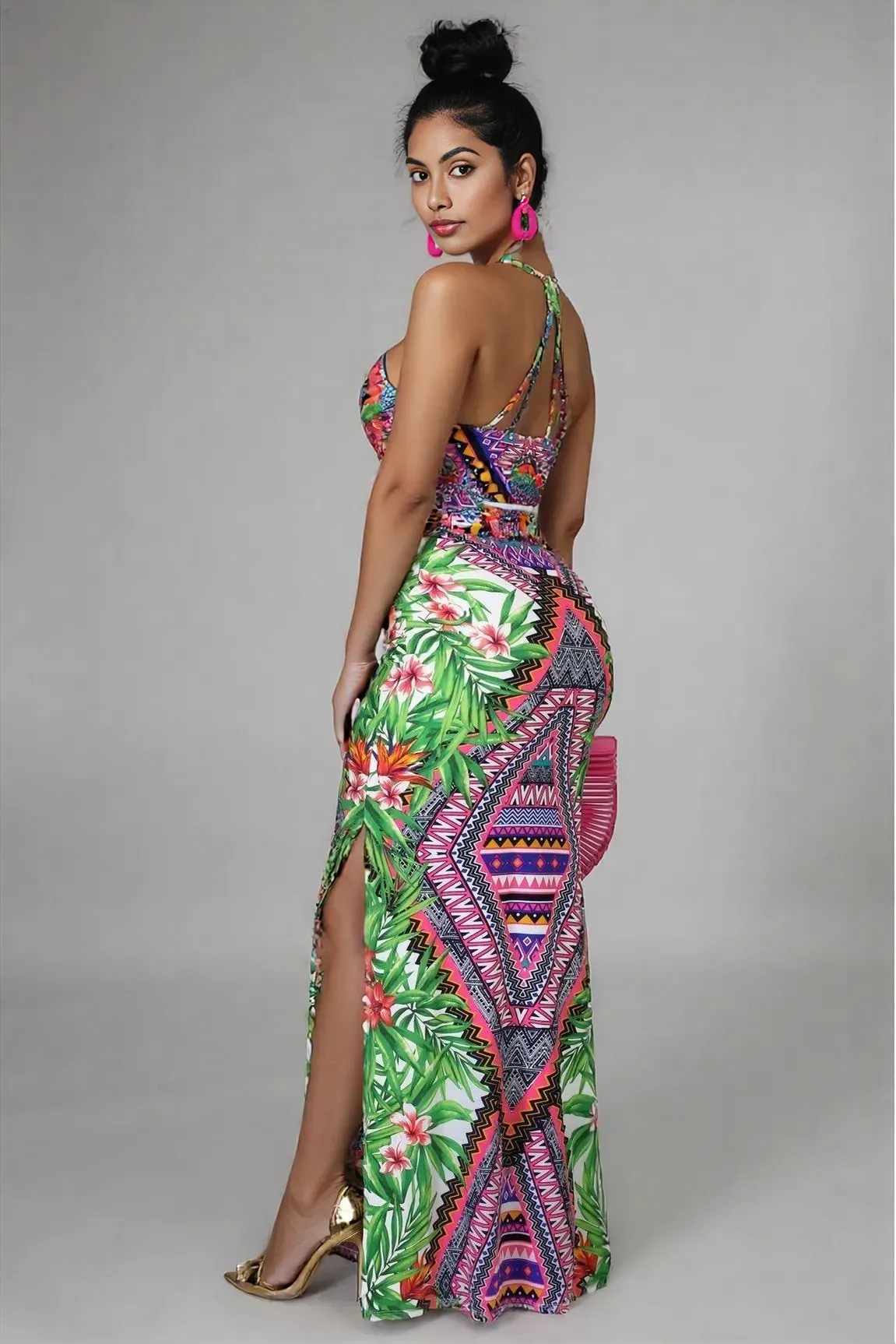 Tropical Aztec Dress
