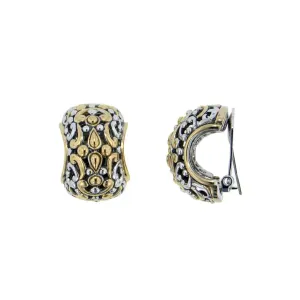 Twisted Bead Collection - Large Wide Clip Earrings
