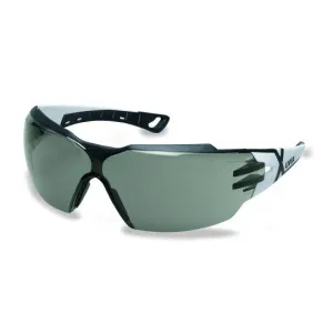Uvex Pheos CX2 Protective Eyewear White/Black Frame Grey Lens