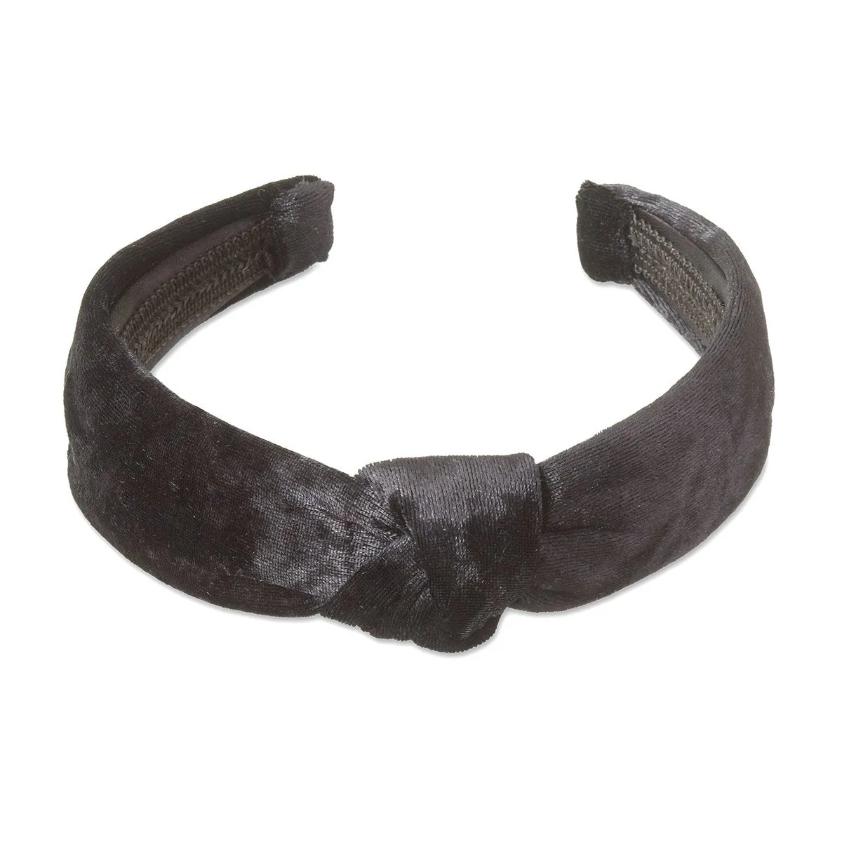 Velvet Black Knotted Headband