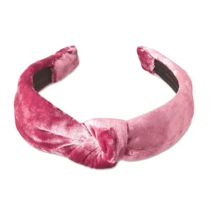Velvet Pink Knotted Headband