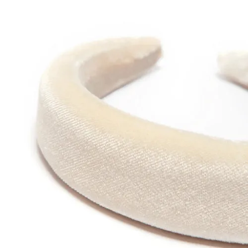 Velvet Puffed Headbands in Blush Pink and Cream - 2 Pack