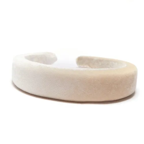 Velvet Puffed Headbands in Blush Pink and Cream - 2 Pack
