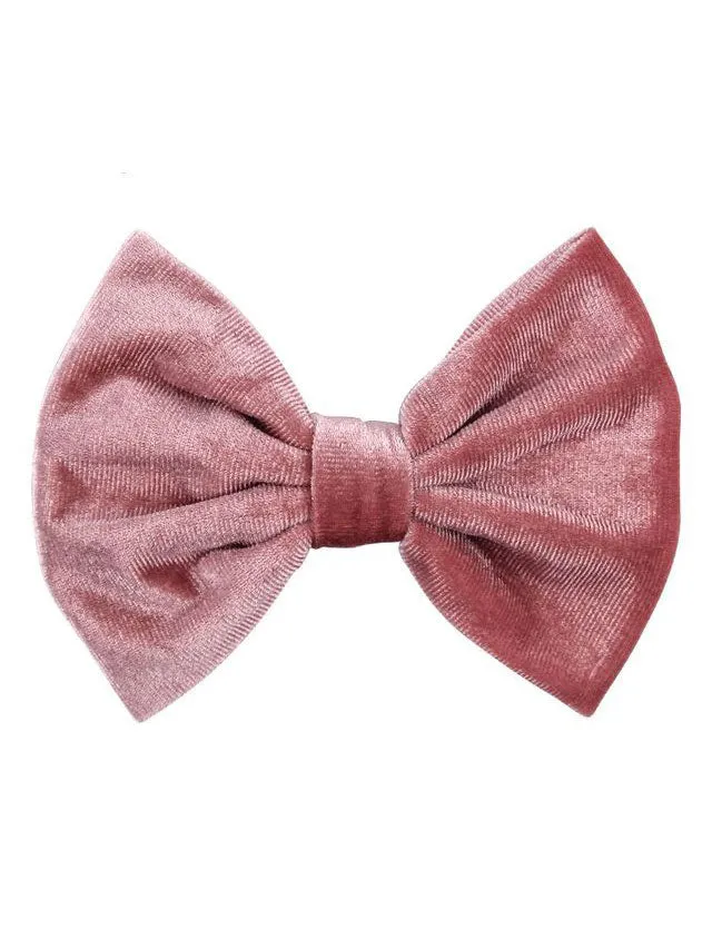 Vibrant Velvet Bow Clip 5"