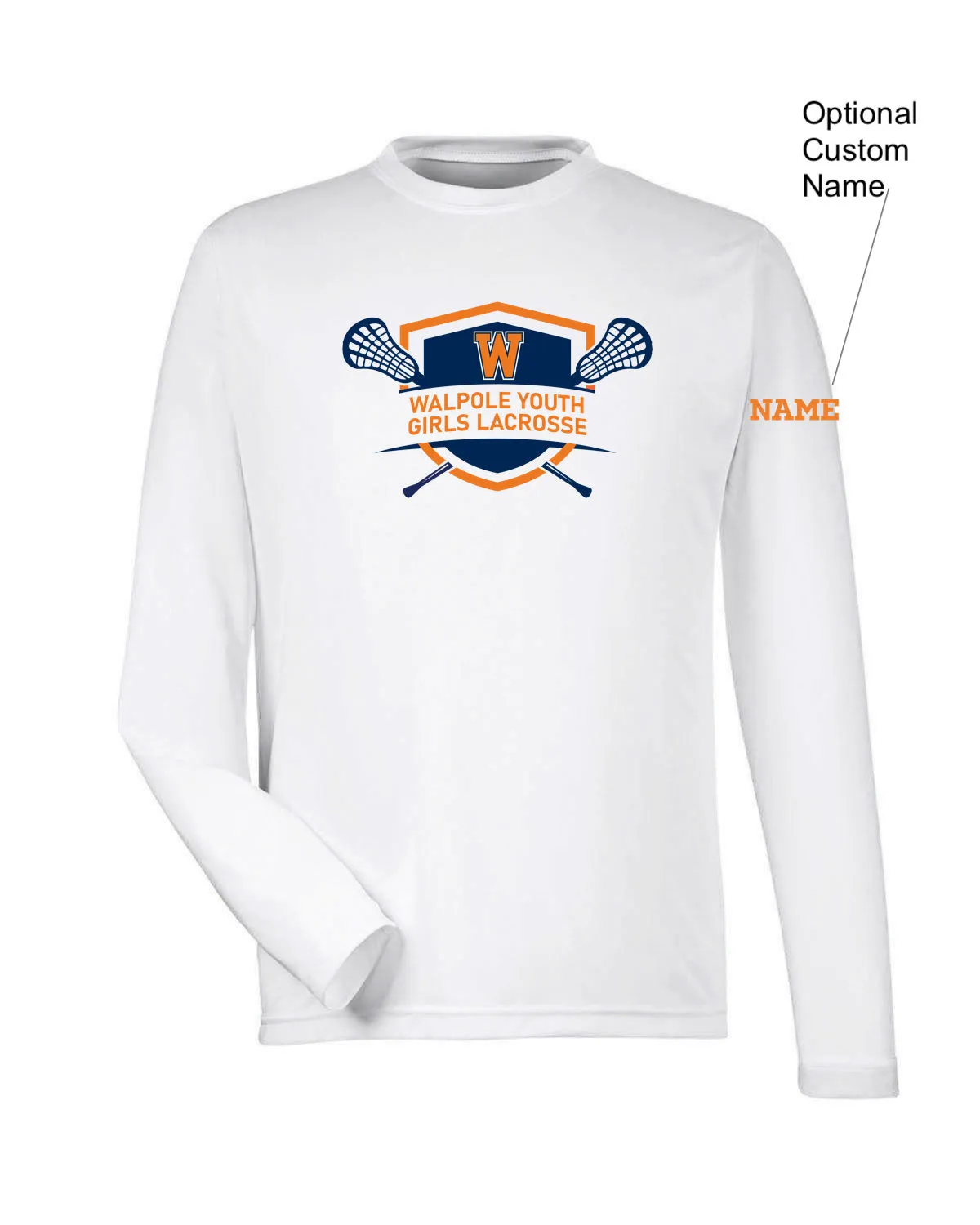 Walpole Youth Girls Lacrosse - Adult (unisex) Performance Long-Sleeve T-Shirt (TT11L)