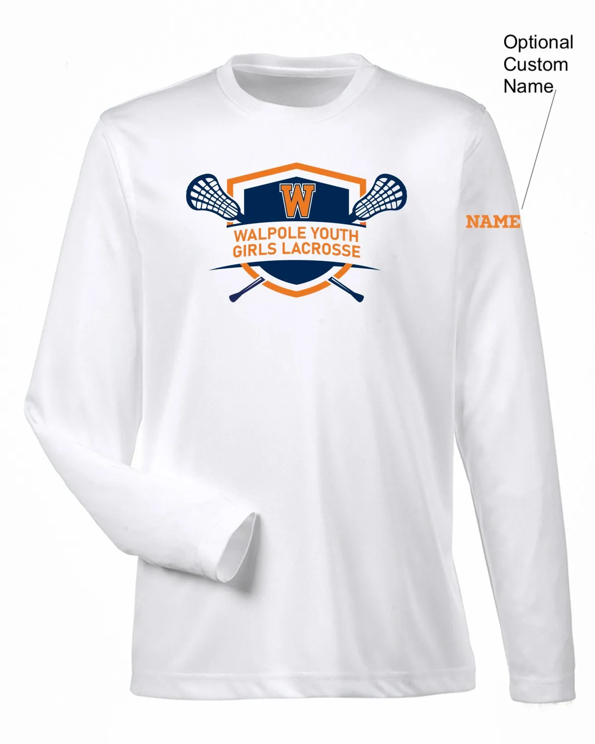 Walpole Youth Girls Lacrosse -Cool & Dry Performance Long-Sleeve Top (Youth - 8622Y)