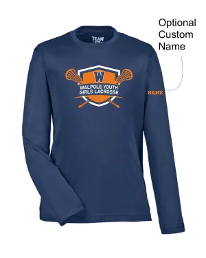 Walpole Youth Girls Lacrosse - Performance Long-Sleeve T-Shirt (Youth - TT11YL)