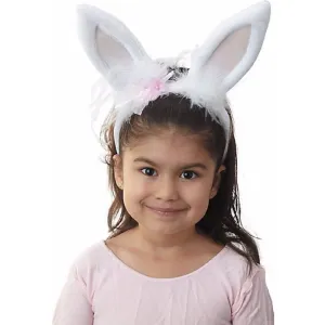 White Bunny Ears Headband