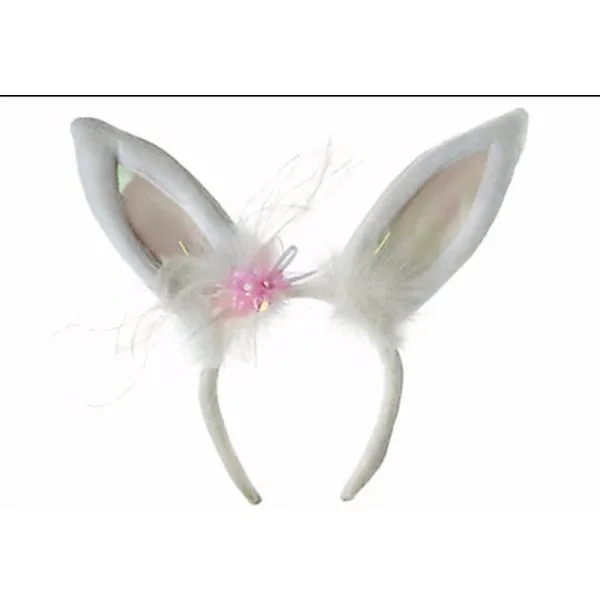 White Bunny Ears Headband