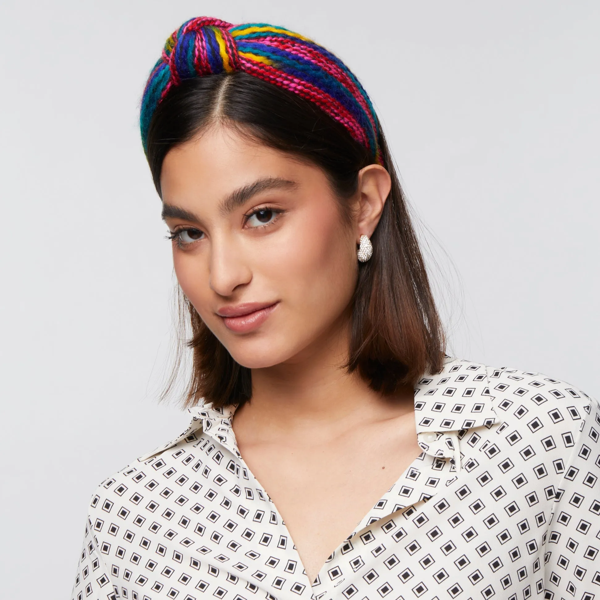WILDBERRY MIXED YARN KNOTTED HEADBAND