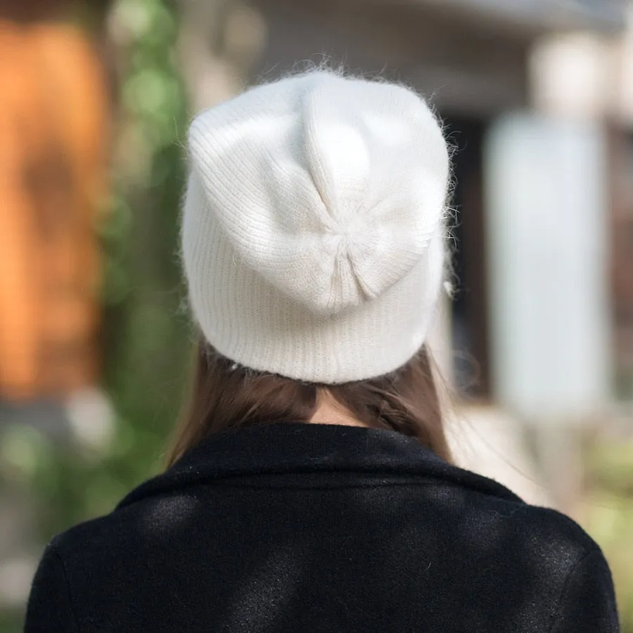 Winter Hat Beanies Rabbit Wool Fur Multiple Colors