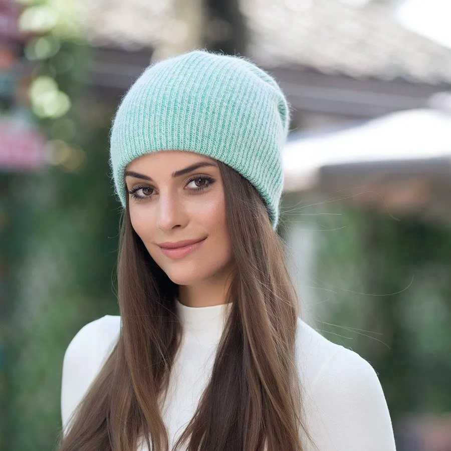 Winter Hat Beanies Rabbit Wool Fur Multiple Colors