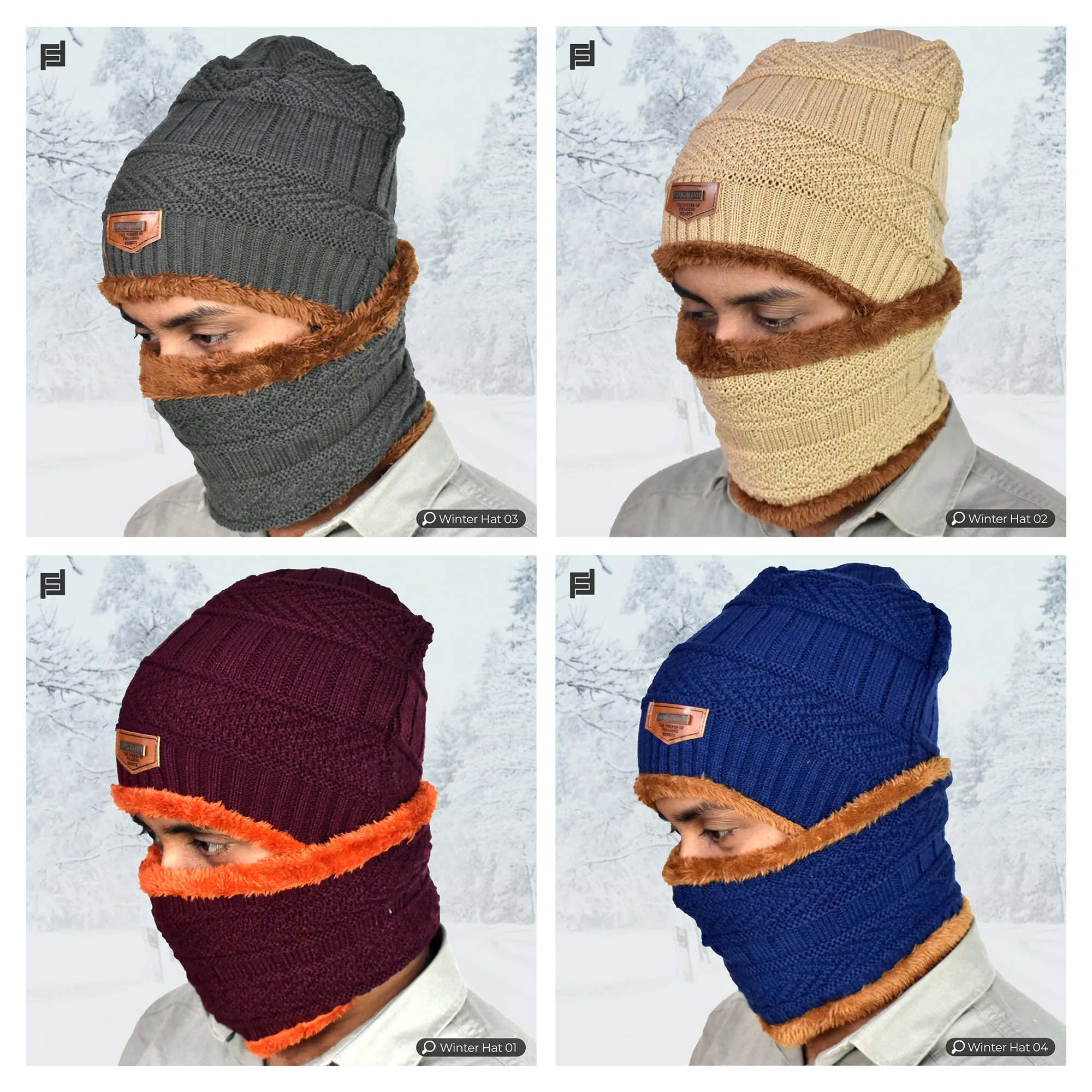 Winter Hat With Neck Warmer