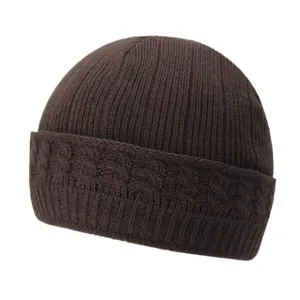 Winter Knitted Beanie Hats for Men with Velvet Inside - Coffee,Light Gray,Dark Gray,Red,Dark Blue,Black