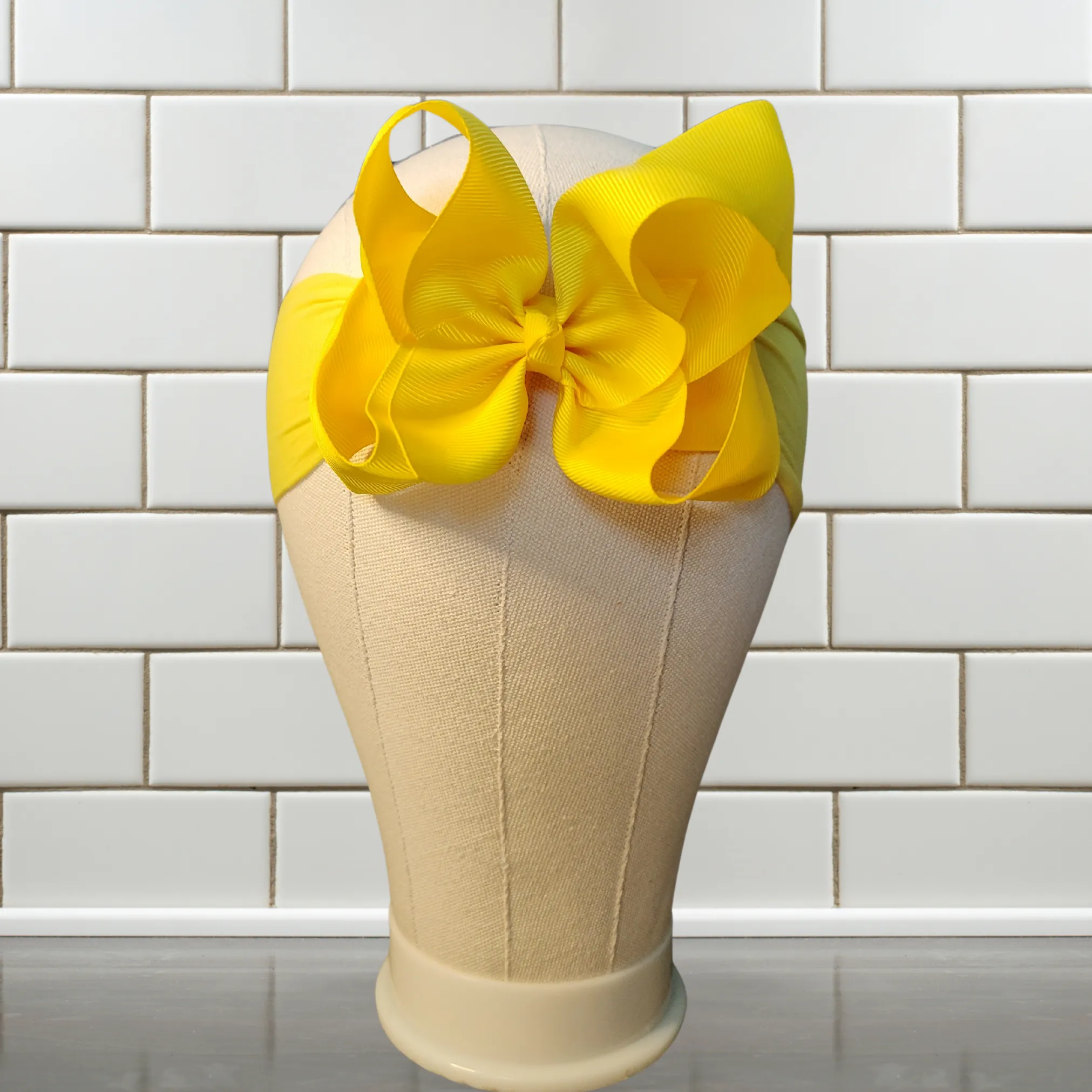Yellow Turban Bow Headband